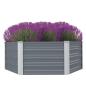 Preview: ARDEBO.de - Hochbeet 129 x 129 x 45 cm Verzinkter Stahl Grau