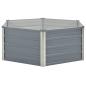 Preview: Hochbeet 129 x 129 x 45 cm Verzinkter Stahl Grau
