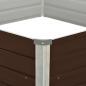 Preview: Hochbeet Braun 129 x 129 x 45 cm Verzinkter Stahl