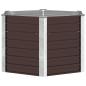 Preview: ARDEBO.de - Garten-Hochbeet Braun 129 x 129 x 77 cm Verzinkter Stahl