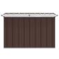 Preview: Garten-Aufbewahrungsbox Braun 109 x 67 x 65 cm