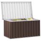 Preview: Garten-Aufbewahrungsbox Braun 129 x 67 x 65 cm