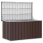 Preview: Garten-Aufbewahrungsbox Braun 129 x 67 x 65 cm