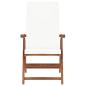 Preview: Klappbare Liegest?hle mit Kissen, 2 St?ck, Massivholz Teak, Creme