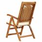 Preview: Klappbare Liegest?hle mit Kissen, 2 St?ck, Massivholz Teak, Creme