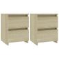 Preview: Nachttische 2 Stk. Sonoma-Eiche 30x30x40 cm Holzwerkstoff