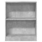 Preview: Bücherregal Betongrau 60x24x76 cm Holzwerkstoff