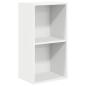 Preview: Bücherregal 2 Fächer Weiß 40x30x76,5 cm Holzwerkstoff