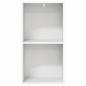 Preview: Bücherregal 2 Fächer Weiß 40x30x76,5 cm Holzwerkstoff