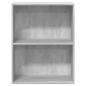 Preview: Bücherregal 2 Fächer Betongrau 60x30x76,5 cm Holzwerkstoff