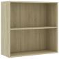 Preview: Bücherregal Sonoma-Eiche 80x30x76,5 cm Holzwerkstoff