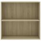 Preview: Bücherregal Sonoma-Eiche 80x30x76,5 cm Holzwerkstoff