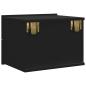 Preview: Nachttisch Schwarz 40x30x30 cm Holzwerkstoff