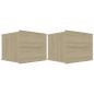 Preview: Nachttische 2 Stk. Sonoma-Eiche 40x30x30 cm Holzwerkstoff