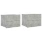 Preview: Nachttische 2 Stk. Betongrau 40x30x30 cm Holzwerkstoff