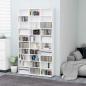 Preview: ARDEBO.de - CD-Schrank Weiß 102x23x177,5 cm Holzwerkstoff