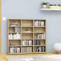 Preview: ARDEBO.de - CD-Regal Sonoma-Eiche 100x23x89,5 cm Holzwerkstoff