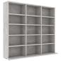 Preview: CD-Regal Betongrau 100x23x89,5 cm Holzwerkstoff