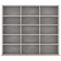 Preview: CD-Regal Betongrau 100x23x89,5 cm Holzwerkstoff