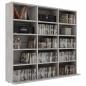 Preview: CD-Regal Betongrau 100x23x89,5 cm Holzwerkstoff