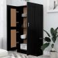 Preview: Bücherregal Schwarz 82,5x30,5x150 cm Holzwerkstoff