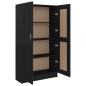 Preview: Bücherregal Schwarz 82,5x30,5x150 cm Holzwerkstoff