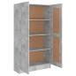 Preview: Bücherregal Betongrau 82,5x30,5x150 cm Holzwerkstoff