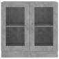 Preview: Vitrinenschrank Betongrau 82,5x30,5x80 cm Holzwerkstoff