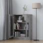 Preview: Vitrinenschrank Betongrau 82,5x30,5x115 cm Holzwerkstoff