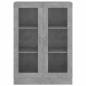 Preview: Vitrinenschrank Betongrau 82,5x30,5x115 cm Holzwerkstoff