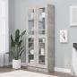 Preview: ARDEBO.de - Vitrinenschrank Betongrau 82,5x30,5x185 cm Holzwerkstoff