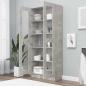 Preview: Vitrinenschrank Betongrau 82,5x30,5x185 cm Holzwerkstoff