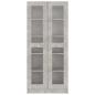 Preview: Vitrinenschrank Betongrau 82,5x30,5x185 cm Holzwerkstoff