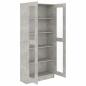 Preview: Vitrinenschrank Betongrau 82,5x30,5x185 cm Holzwerkstoff