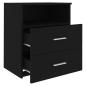 Preview: Nachttische 2 Stk. Schwarz 50x32x60 cm