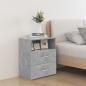 Preview: ARDEBO.de - Nachttisch Betongrau 50x32x60 cm