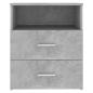 Preview: Nachttisch Betongrau 50x32x60 cm