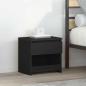 Preview: ARDEBO.de - Nachttisch Schwarz 40x30x39 cm Holzwerkstoff