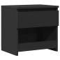 Preview: Nachttisch Schwarz 40x30x39 cm Holzwerkstoff