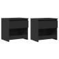 Preview: Nachttische 2 Stk. Schwarz 40x30x39 cm Holzwerkstoff