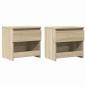 Preview: Nachttische 2 Stk. Sonoma-Eiche 40x30x39 cm Holzwerkstoff