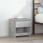 Preview: ARDEBO.de - Nachttische 2 Stk. Betongrau 40x30x39 cm Holzwerkstoff