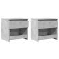 Preview: Nachttische 2 Stk. Betongrau 40x30x39 cm Holzwerkstoff