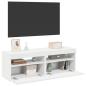 Preview: TV-Schränke mit LED-Leuchten 2 Stk. Weiß 60x35x40cm