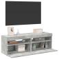 Preview: TV-Schränke LED-Leuchten 2 Stk. Betongrau 60x35x40 cm