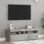Preview: TV-Schränke LED-Leuchten 2 Stk. Betongrau 60x35x40 cm
