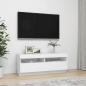 Preview: TV-Schrank mit LED-Leuchten Weiß 100x35x40 cm