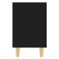 Preview: Nachttische mit Massivholz-Beinen 2 Stk. Schwarz 40x30x50 cm