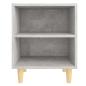 Preview: Nachttische mit Massivholz-Beinen 2 Stk. Betongrau 40x30x50 cm