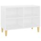 Preview: TV-Schrank mit Massivholz-Beinen Weiß 69,5x30x50 cm